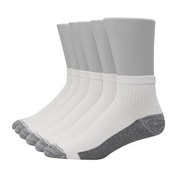 Hanes Ultimate Mens 6 Pair Quarter Socks