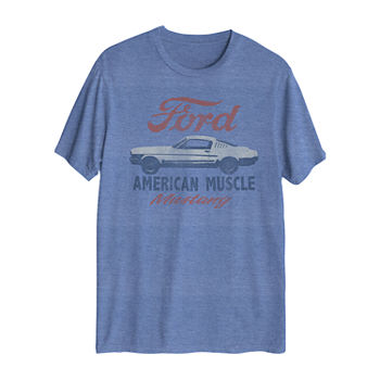 Ford American Muscle Mens Crew Neck Short Sleeve Regular Fit Americana Graphic T-Shirt