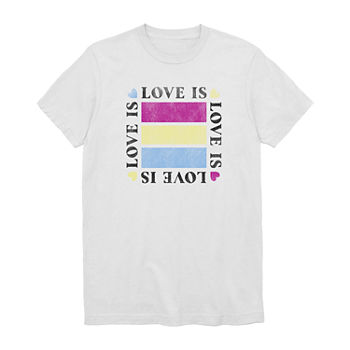 Love Is Love Mens Crew Neck Short Sleeve Regular Fit Graphic T-Shirt