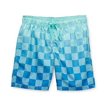 Thereabouts Little & Big Boys Checked Swim Trunks