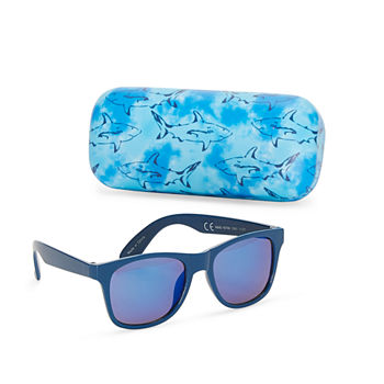 Capelli of N.Y. Sunglass And Case Set Round Full Frame Sunglasses Boys
