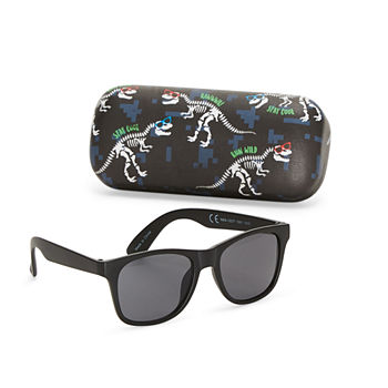 Capelli of N.Y. Sunglass And Case Set Round Full Frame Sunglasses Boys