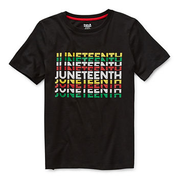 Hope & Wonder Juneteenth Unisex Kids Crew Neck Short Sleeve Regular Fit Graphic T-Shirt