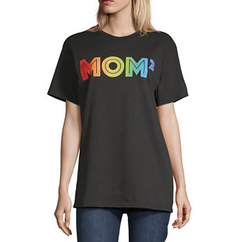 Mom Womens Crew Neck Short Sleeve Regular Fit Graphic T-Shirt