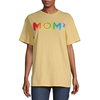 Mom Womens Crew Neck Short Sleeve Regular Fit Graphic T-Shirt