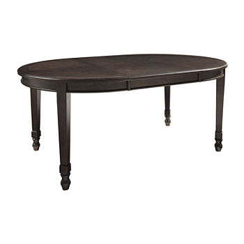 Signature Design by Ashley Adiel Collection Oval Wood-Top Dining Table