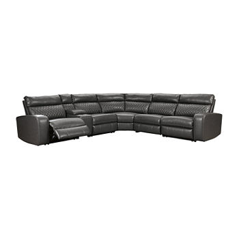 Signature Design by Ashley® Saldana 6-Piece Power Reclining Sectional with Storage Console