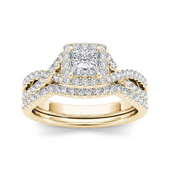 1 CT. T.W. Diamond 14K Yellow Gold Bridal Ring Set