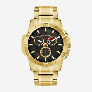 Caravelle Designed By Bulova Aqualuxx Mens Chronograph Gold Tone Stainless Steel Bracelet Watch 44b127