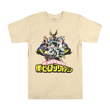 My Hero Acadamia Mens Crew Neck Short Sleeve Classic Fit Anime Graphic T-Shirt
