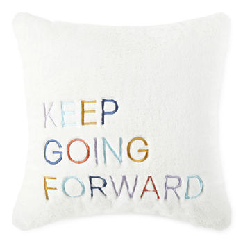 Home Expressions Keep Going Forward Square Throw Pillow