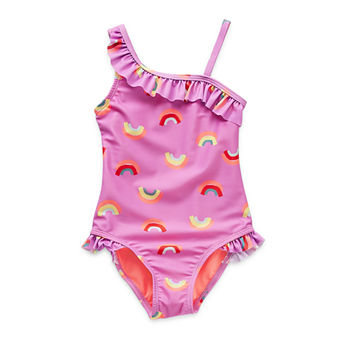 Okie Dokie Toddler Girls Geometric One Piece Swimsuit