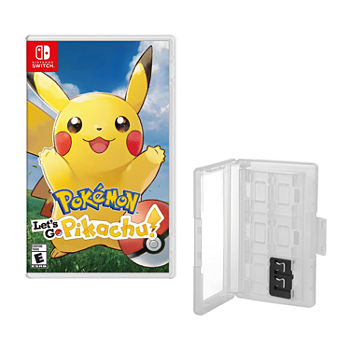 Pokemon Let's go Pikachu Game and Caddy