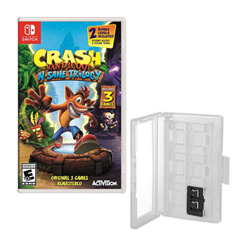 Crash Bandicoot for Nintendo Switch With Hard Shell 12 Game Caddy