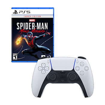 Play Station 5 Dualsense Controller and Miles Morales Game