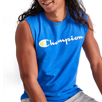 Champion Mens Crew Neck Sleeveless Muscle T-Shirt