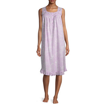 Adonna Womens Petite Sleeveless Square Neck Nightgown