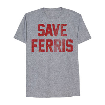 Save Ferris Mens Crew Neck Short Sleeve Regular Fit Graphic T-Shirt