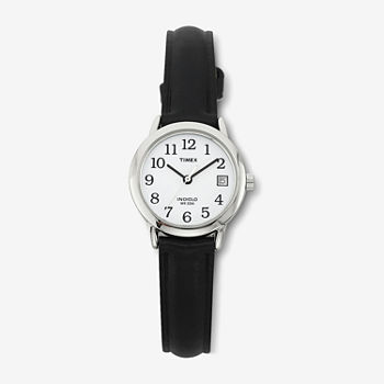 Timex® Easy Reader Womens Black Strap Watch