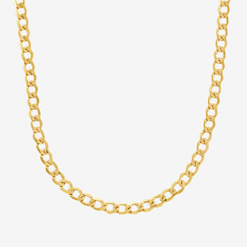 Made in Italy 10K Gold 18 Inch Hollow Curb Chain Necklace