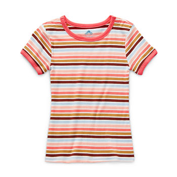 Thereabouts Little & Big Girls Round Neck Adaptive Short Sleeve T-Shirt