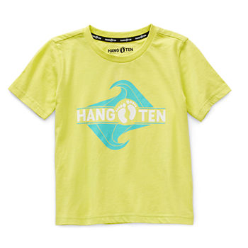 Hang Ten Little Boys Crew Neck Short Sleeve Graphic T-Shirt