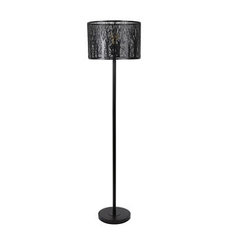 Decor Therapy Edgar With Patterned Shade Metal Table Lamp