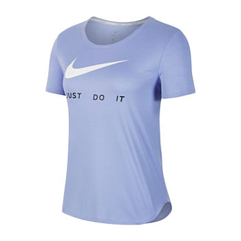 Nike Womens Crew Neck Short Sleeve Graphic T-Shirt