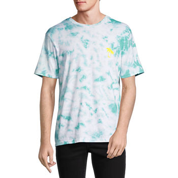 Arizona Mens Crew Neck Short Sleeve Regular Fit Tie-Dye Graphic T-Shirt