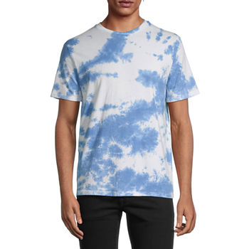 Arizona Mens Crew Neck Short Sleeve Regular Fit Tie-Dye Graphic T-Shirt