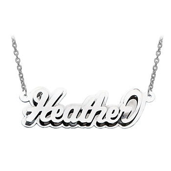 Personalized 13x40mm Polished 3D Name Necklace
