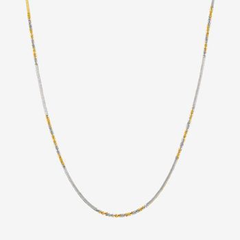 Made in Italy 10K Gold 20 Inch Solid Link Chain Necklace