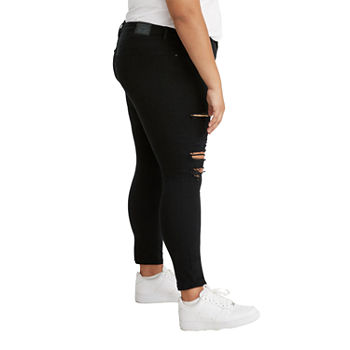 Levi's - Plus Short Womens Mid Rise 711 Slim Fit Skinny Fit Jean