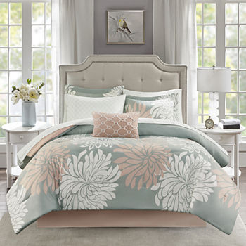 Madison Park Essentials Caldwell Floral Complete Bedding Set with Sheets