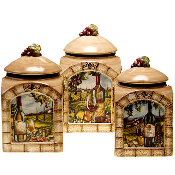Certified International Tuscan View 3-pc. Canister Set