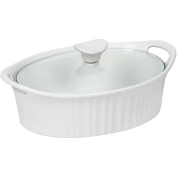 CorningWare® French White III 1½-qt. Covered Oval Casserole