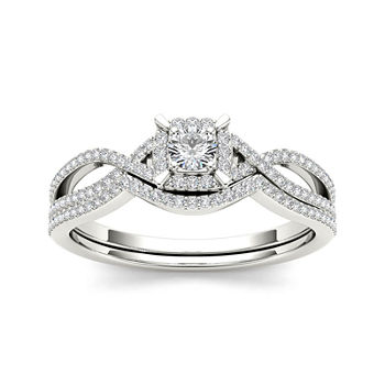 1/3 CT. T.W. Diamond 14K White Gold Engagement Ring