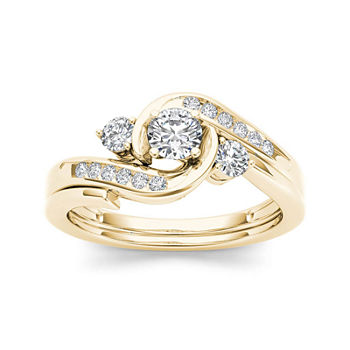 1/2 CT. T.W. Diamond 10K Yellow Gold Bridal Ring Set