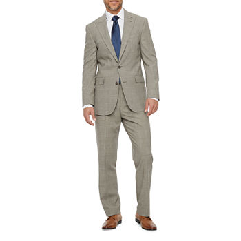 Stafford Signature Smart Tech Wool Brown Glen Classic Fit Suit Separates