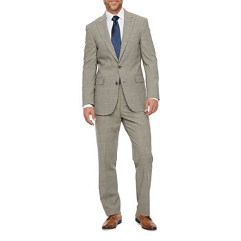 Signature Smart Tech Wool Brown Glen Classic Fit Big and Tall Suit Separates
