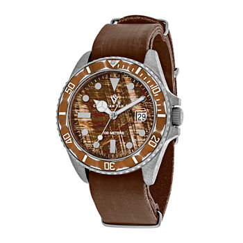 Christian Van Sant Montego Mens Brown Dial and Brown Leather Strap Watch