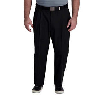 Haggar® Mens Cool Right Performance Big and Tall Classic Fit Pleated Pant