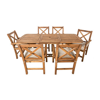 Catania Collection 7-Piece Patio Extendable Dining Set