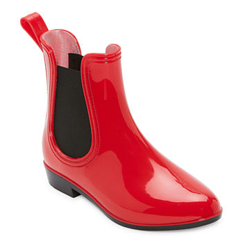 St. John's Bay Womens Leeds Rain Boots Flat Heel