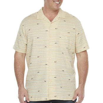 The Foundry Big & Tall Supply Co. Mens Short Sleeve Button-Down Shirt