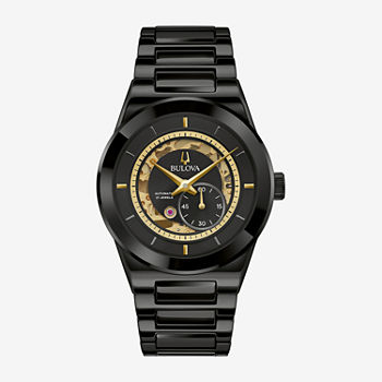Bulova Millennia Mens Automatic Black Bracelet Watch 98a291