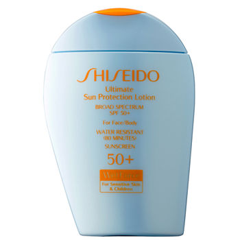 Shiseido Ultimate Sun Protection Lotion Broad Spectrum SPF 50+ WetForce for Sensitive Skin & Children