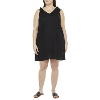 Plus Size Black Dresses | Sleeveless, 3/4 Sleeve & More | JCPenney
