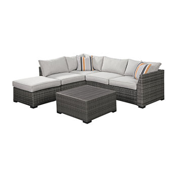 Signature Design by Ashley Cherry Point 4-pc. Patio Sectional Weather Resistant