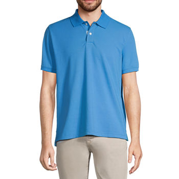 St. John's Bay Premium Dexterity Mens Regular Fit Adaptive Short Sleeve Polo Shirt